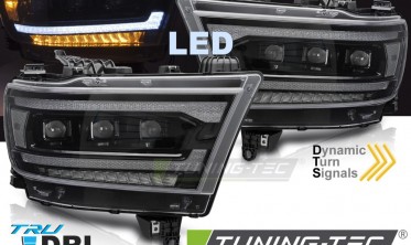 Передні фари full led Dodge Ram 1500 2019-2022 чорна тюнінг оптика фото