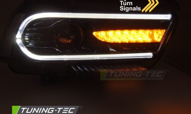 Тюнинговые фары передние Dodge Charger LX 2011-2015 оптика с лед поворотами фото