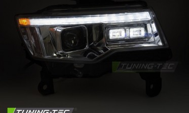 Тюнинговые фары передние Jeep Grand Cherokee WK2 14-21 оптика с диодами фото