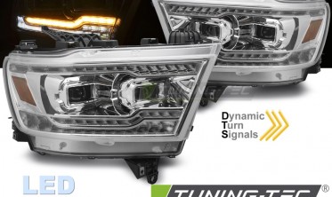 Передние диодные фары Dodge RAM 19-22 оптика full led фото