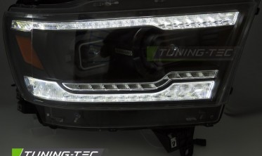 Передние лед фары Dodge RAM 19-22 черная оптика full led фото