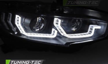 Діодні чорні фари передні Honda Civic MK10 оптика тюнінгова фото