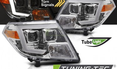 Передние диодные фары Nissan Frontier 09-14 оптика тюнинг фото