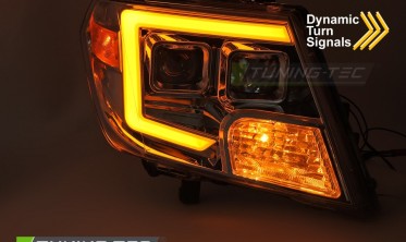 Передние диодные фары Nissan Frontier 09-14 оптика тюнинг фото