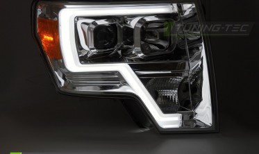 Тюнінг фари передні Ford F150 MK12 2008-2014 оптика tube light фото