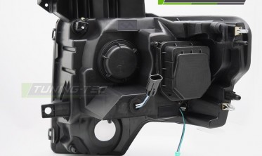 Черные передние фары с диодами Ford F150 MK12 2008-2014 оптика тюнинговая фото