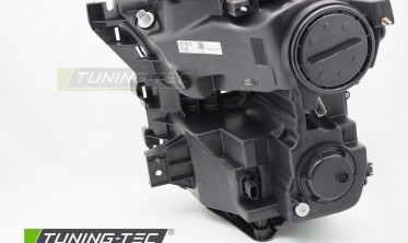 Черные передние фары с диодами Ford F150 MK13 2014-2017 оптика тюнинговая фото