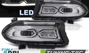 Передние диодные фары Dodge Charger 14-23 оптика full led фото