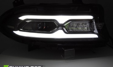 Черные лед фары передние Dodge Charger 14-23 оптика тюнинговая фото