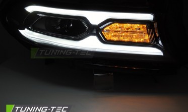 Черные лед фары передние Dodge Charger 14-23 оптика тюнинговая фото