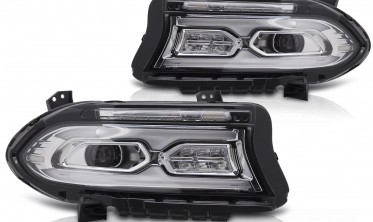 Передние диодные фары Dodge Charger 14-23 оптика full led фото