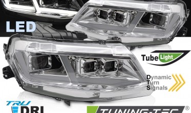 Диодные передние фары Chevrolet Camaro 16-18 оптика full led фото