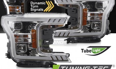 Передние фары с диодами Ford F150 MK13 2017-2020 оптика тюнинговая фото