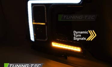 Передние фары full led Ford F150 MK13 2017-2020 черная тюнинг оптика фото