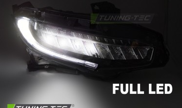 Передние фары full led Honda Civic MK10 тюнинг оптика диодная фото