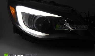 Передні чорні фари Subaru WRX 2008-2014 тюнінг оптика фото