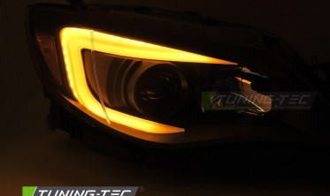 Передні чорні фари Subaru WRX 2008-2014 тюнінг оптика фото