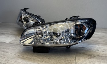 Тюнінгові фари передні Opel Omega B з кільцями Angel eyes фото
