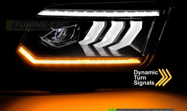 Чорні передні фари full led Ford Mustang 2004-2009 фото