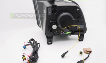 Чорні передні фари full led Ford Mustang 2004-2009 фото