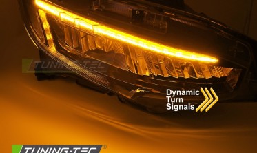Диодные фары передние Honda Civic X MK10 с функцией welcome lights фото