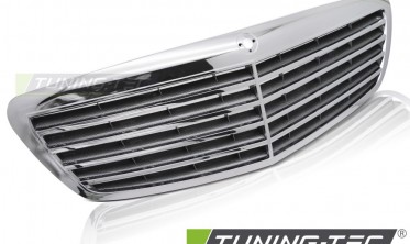 Тюнинговая решетка радиатора Mercedes S W221 хром + карбон фото