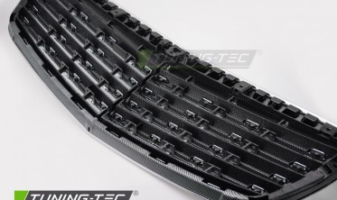 Тюнинговая решетка радиатора Mercedes S W221 хром + карбон фото