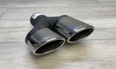 Насадка глушителя двойная овальная Buzzer ZZ2x110L левая фото