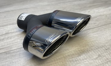 Насадка глушителя двойная овальная Buzzer ZZ2x110L левая фото