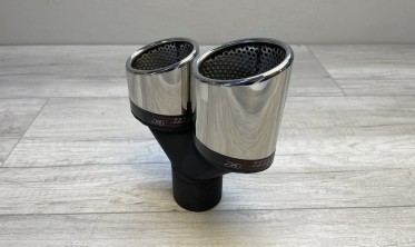 Насадка глушителя двойная овальная Buzzer ZZ2x110L левая фото