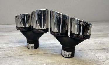 Насадка глушителя двойная овальная Buzzer ZZ2x110L левая фото