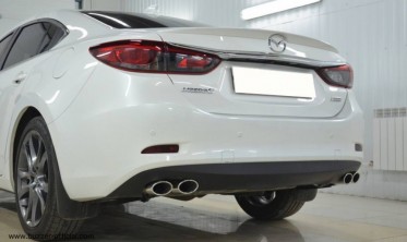 Насадка глушителя двойная овальная Buzzer ZZ2x110L левая фото