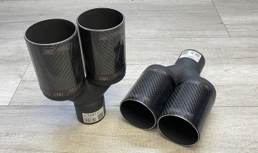 Насадка глушителя с карбоном Buzzer ZZ2x87C двойная фото