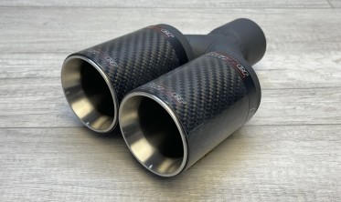 Насадка глушителя с карбоном Buzzer двойная круглая фото