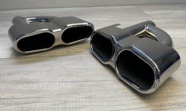 Насадки глушителя Mercedes W221 в стиле AMG фото