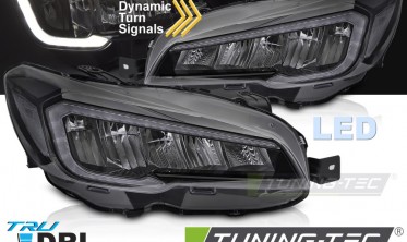 Черные лед фары передние Subaru WRX 2014-2022 тюнинг оптика с диодами фото