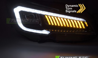 Тюнинг фары передние Subaru WRX 2014-2022 оптика черная full led фото