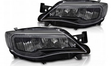 Тюнінг фари передні Subaru WRX 2008-2014 оптика чорна full led фото