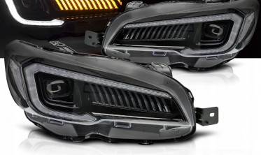 Тюнинг фары передние Subaru WRX 2014-2022 оптика черная full led фото