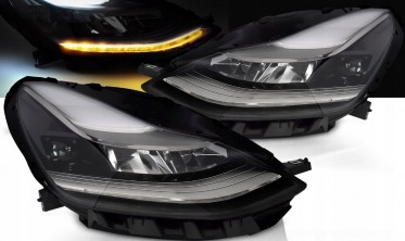 Чорні передні фари full led Tesla Model 3 2017-2023 з динамічними поворотами фото