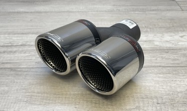 Насадка глушителя Buzzer ZZ2x91R двойная круглая по 90 мм фото