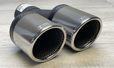 Насадка глушителя Buzzer ZZ2x91L двойная круглая по 90 мм фото