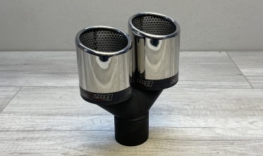 Насадка глушителя Buzzer ZZ2x91L двойная круглая по 90 мм фото