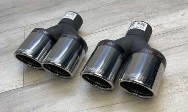 Насадка глушителя Buzzer ZZ2x91L двойная круглая по 90 мм фото
