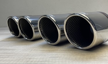 Насадка глушителя Buzzer ZZ2x91L двойная круглая по 90 мм фото