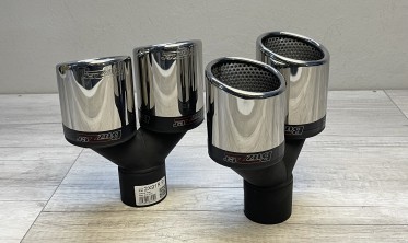 Насадка глушителя Buzzer ZZ2x91L двойная круглая по 90 мм фото
