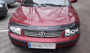 Фари передні VW Passat B5 дорестайл тюнінгові чорні фото