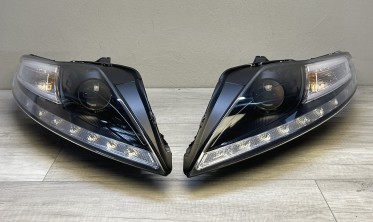 Чорні фари передні Ford Mondeo 4 (2007-2010) з Led поворотами фото