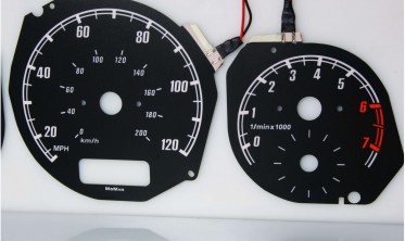 Плазменные накладки на шкалы приборов Volkswagen LT 1997-2004 вар.1  фото