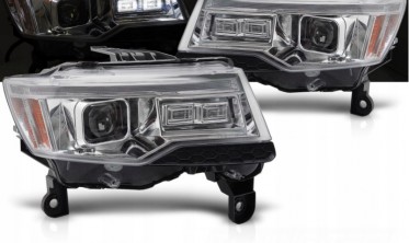 Тюнинг фары передние Jeep Grand Cherokee WK2 оптика под ксенон D3S фото